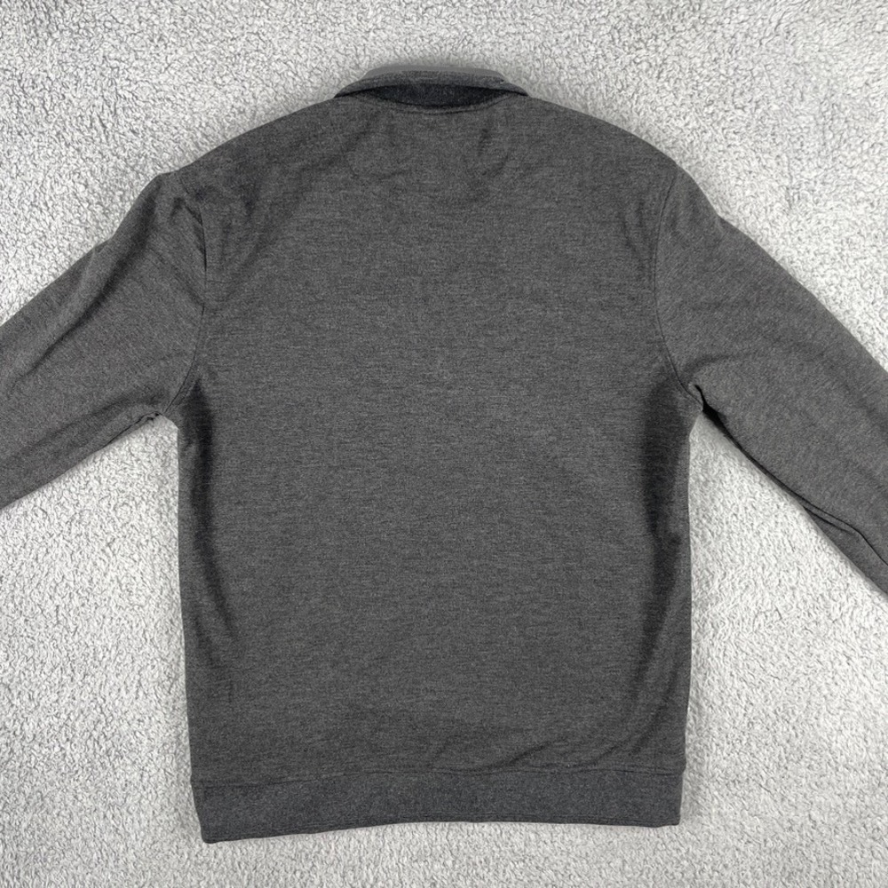 Porter & Ash Pullover Sweater Men's M Gray 2-Tone Collar Lightweight Quarter Zip - Picture 5 of 8